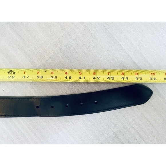 Wrangler Men’s Black Genuine Leather Belt Sz 40 Stitch Detail Western Style - Picture 9 of 10